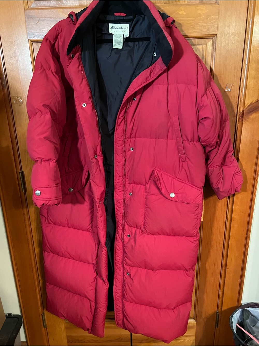 Eddie Bauer Kids Red Long Puffer Coat